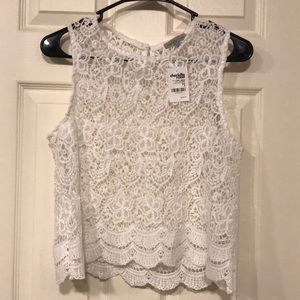White crochet top size S